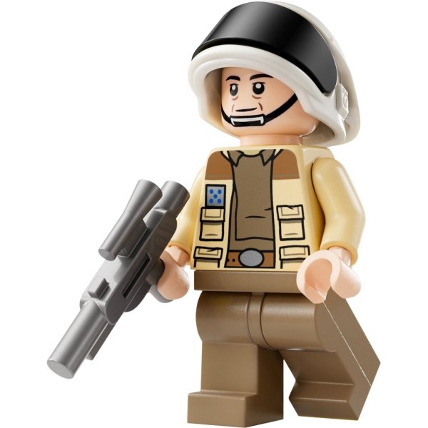 LEGO sw1328 - Captain Antilles - Dark Tan Shirt, Large Rank Badge