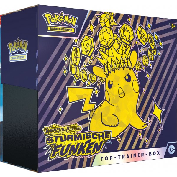 Pokémon-Sammelkartenspiel: Top-Trainer-Box Karmesin & Purpur - Stürmische Funken (deutsch)