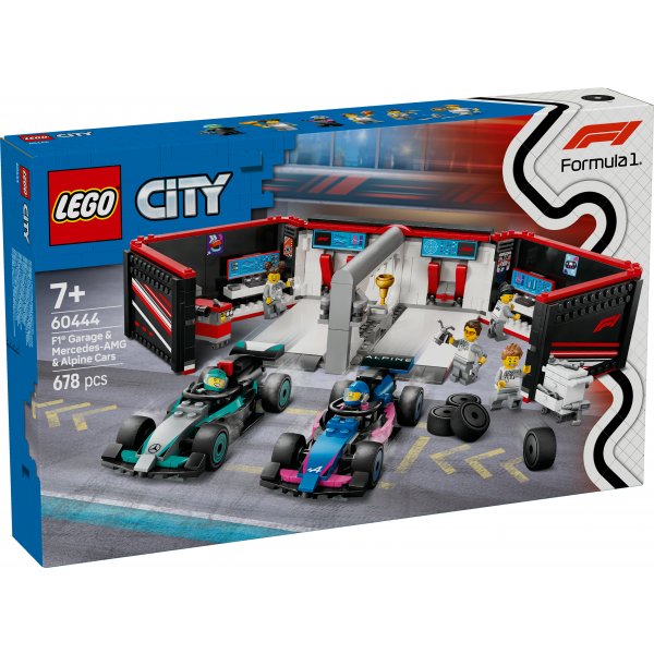 LEGO® 60444 F1® Garage mit Mercedes-AMG & Alpine Rennautos